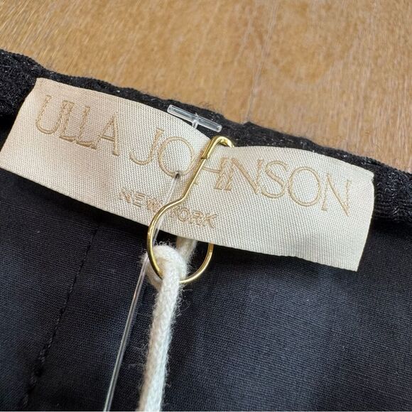 Ulla Johnson Oui Dress Size 4 Strapless Jacquard Floral Motif Black Silk Blend - Picture 11 of 16